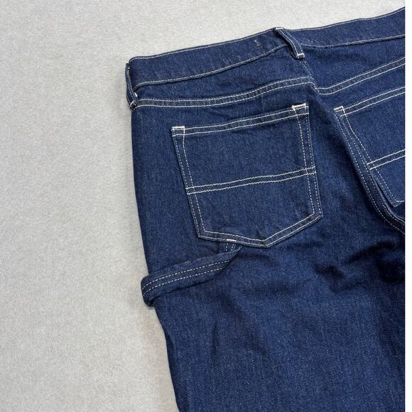Abercrombie & Fitch 25 The Baggy Low Rise cargo jean dark denim cuffed 90s style - Picture 6 of 7